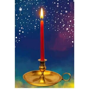 Vintage Brass Chamberstick Candle Holder With Finger Hold Unsigned 7"